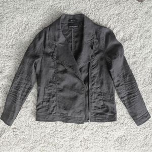Cynthia Rowley Linen Moto Jacket